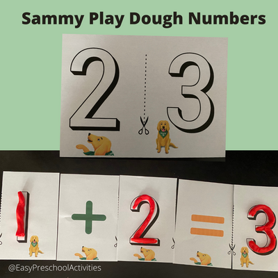 Sammy Play Dough Numbers and Counting